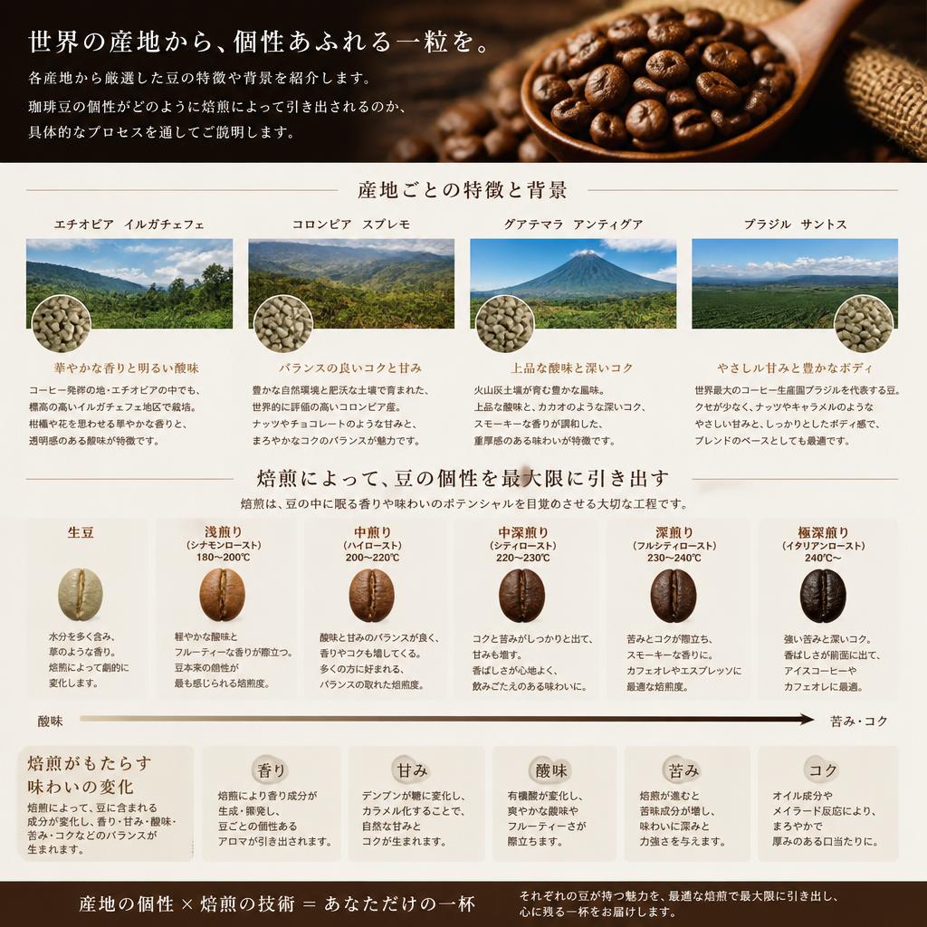 選び抜かれた豆のストーリー